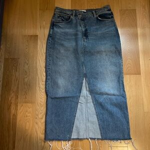 Reformation Nila Long Denim Skirt